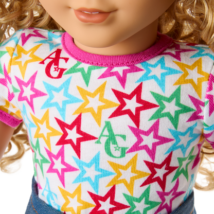 Truly Me™ 18-inch Doll #115 with curly blonde hair