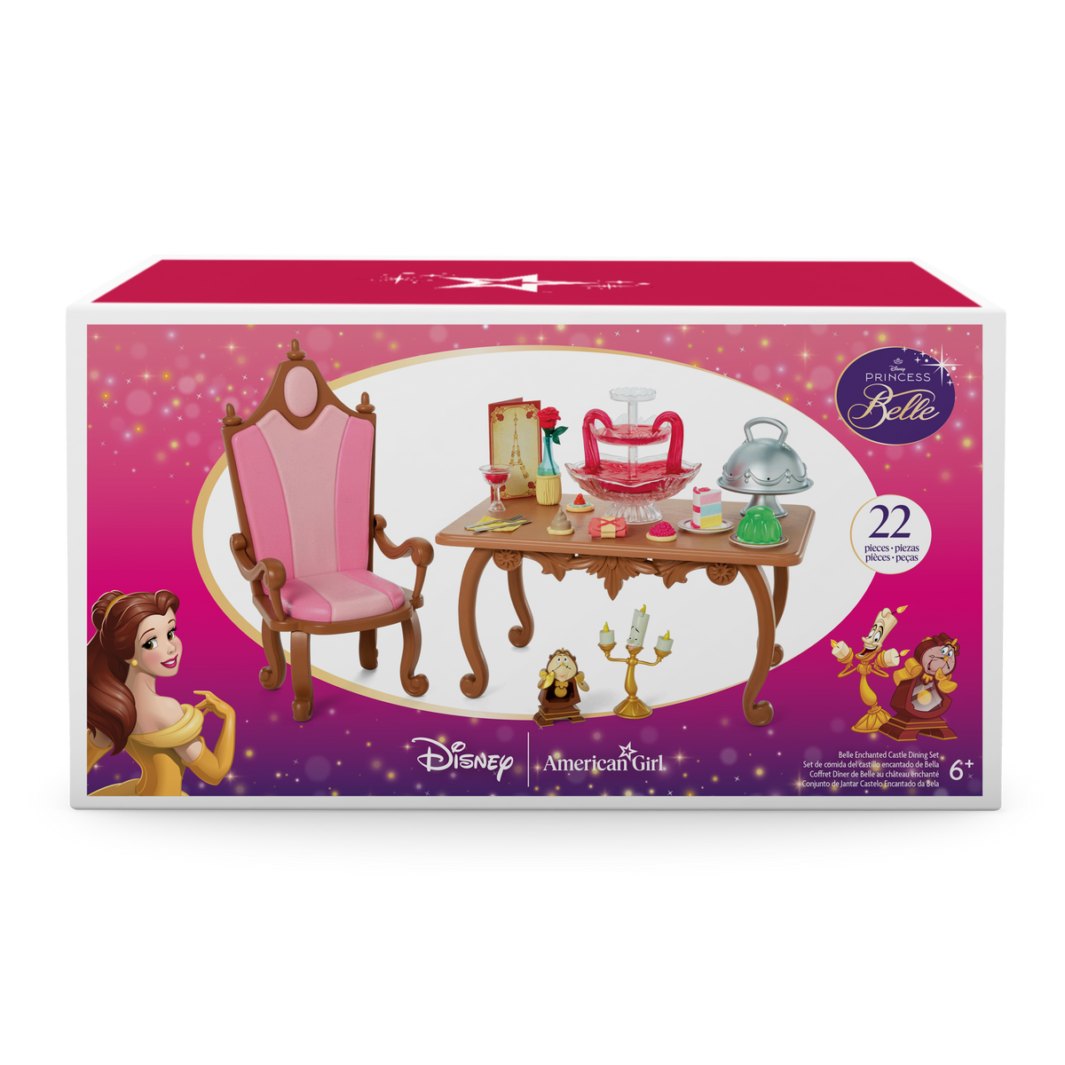 Disney Princess Belle Enchanted Castle Dining Set & Friends for 18-inch Dolls by American Girl®
