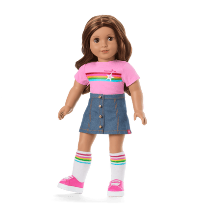Truly Me™ 18-inch Doll #117 with wavy dark-brown hair