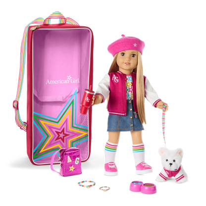 Truly Me™ 18-inch Doll #131, Accessories, Puppy & Doll Carrier