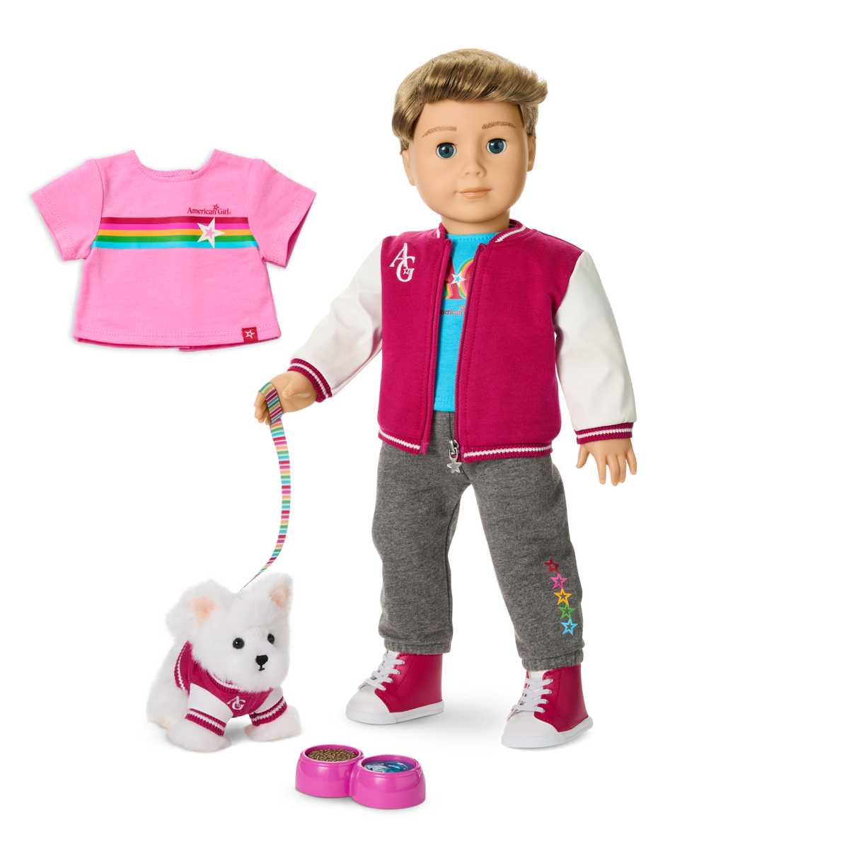 Truly Me™ 18-inch Doll #104, Puppy & Accessories AG™ Star Squad Bundle