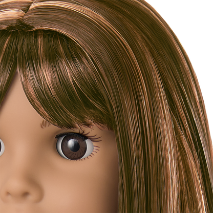 Truly Me™ 18-inch Doll #122 with straight dark-brown hair