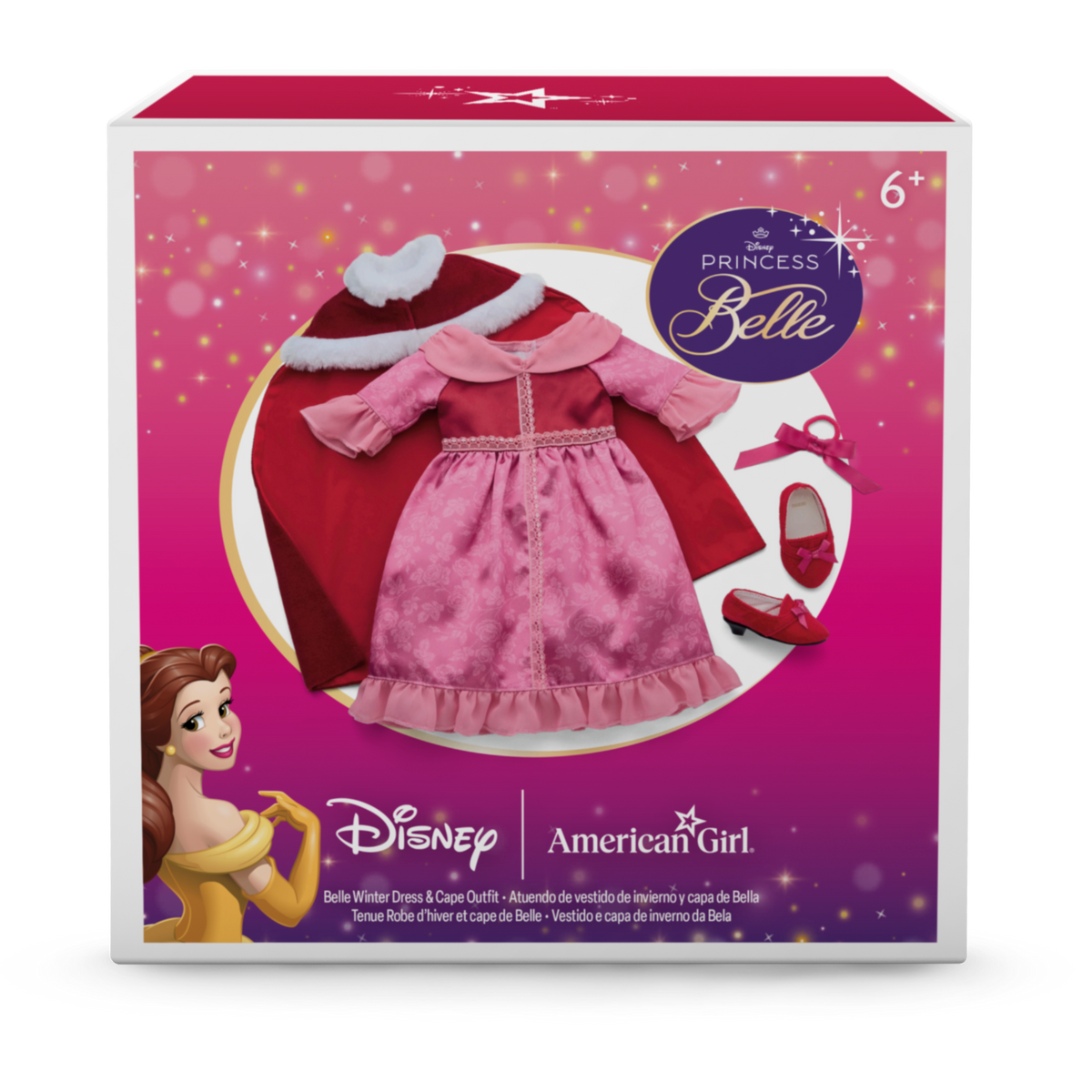 Disney Princess Belle Winter Dress & Cape Outfit for 18-inch Dolls by American Girl®
