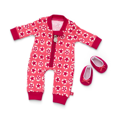 American Girl® x Hanna Andersson Berry Bright Stars Pajamas for Little Girls & Bitty Baby® Dolls
