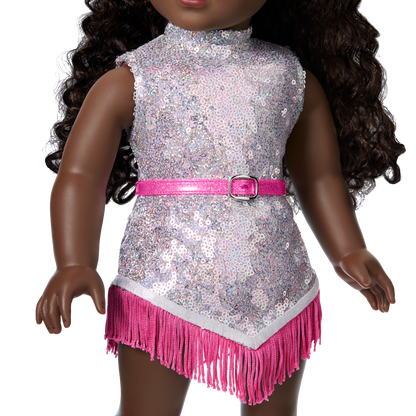Glam Pink Cowgirl Outfit for 18-inch Dolls