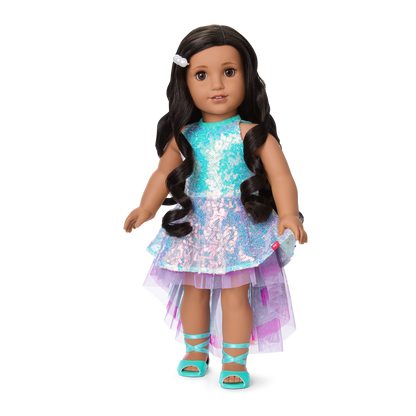 Glam Shimmering Ocean Outfit for 18-inch Dolls