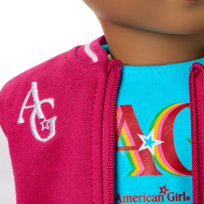 Truly Me™ 18-inch Doll #113 with curly dark-brown hair