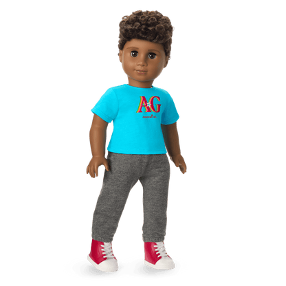 Truly Me™ 18-inch Doll #113 with curly dark-brown hair