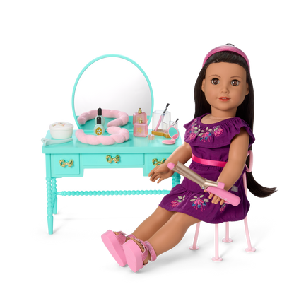 Raquel’s™ Vintage Vanity for 18-inch Dolls (Girl of the Year™ 2026)