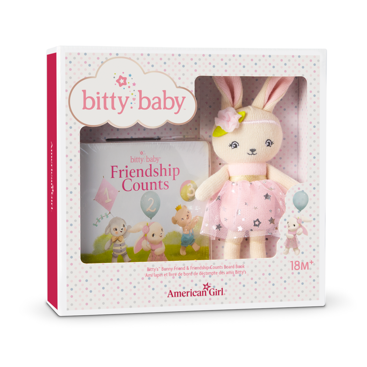 Bitty Baby® Doll #3 in Pastel Pink + Bunny Friend & Board Book