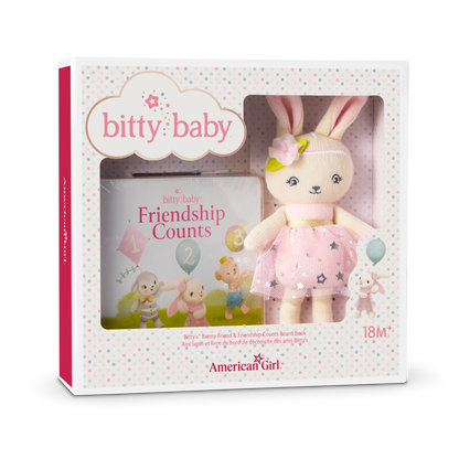 Bitty Baby® Doll #1 in Pastel Pink + Bunny Friend & Board Book