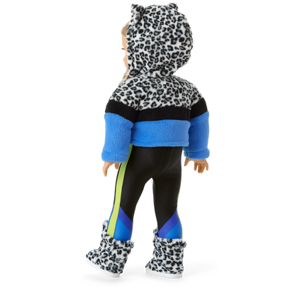 Snow Leopard Hoodie for 18-inch Dolls
