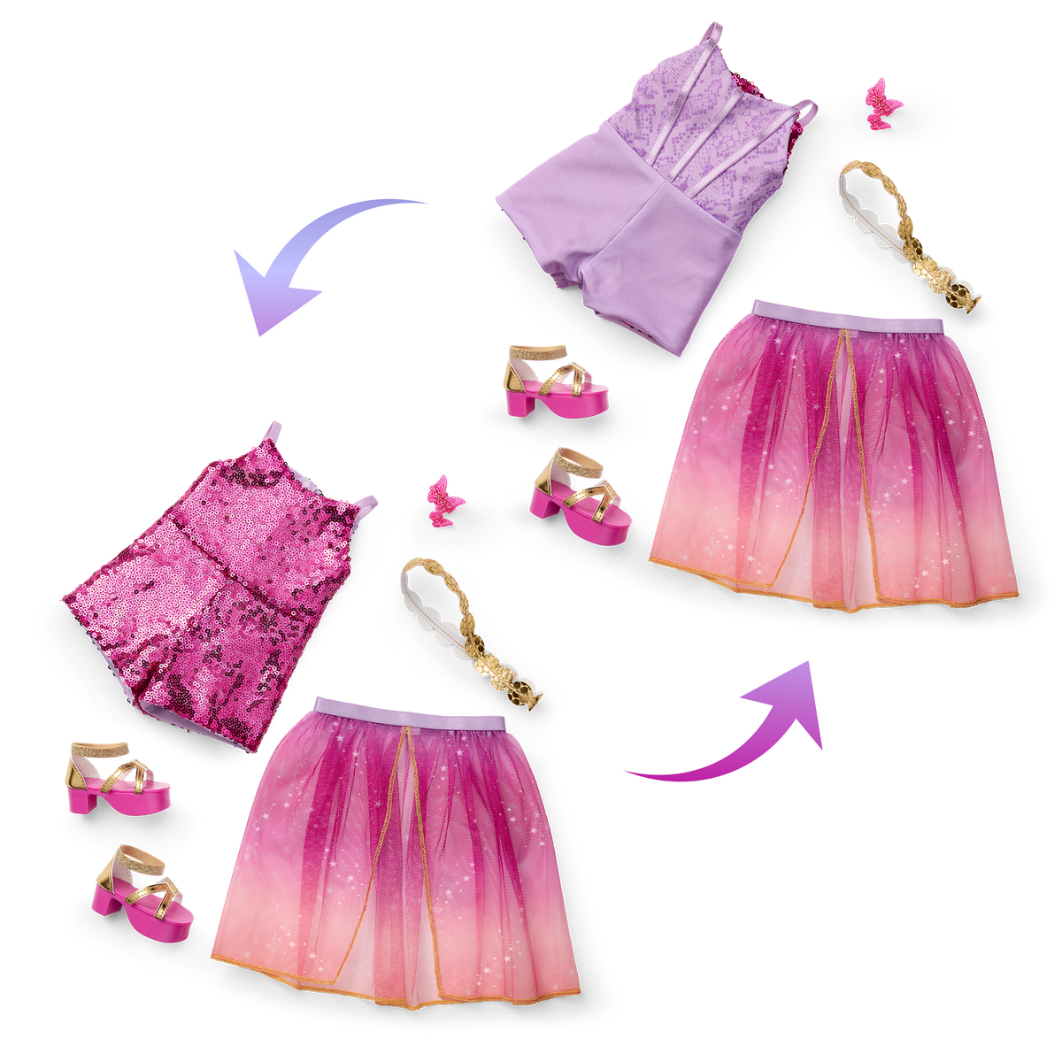 Glam Sparkly Concert Outfit for 18-inch Dolls