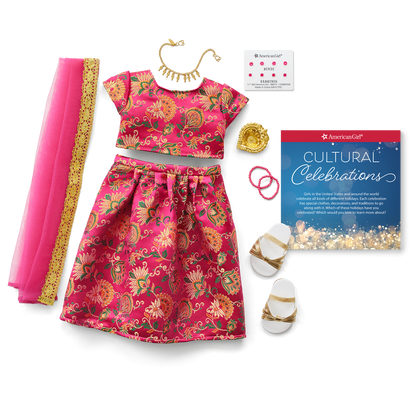 Diwali Celebration Outfit for 18-inch Dolls