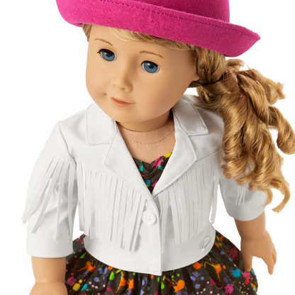 Courtney’s™ White Fringe Jacket for 18-inch Dolls (Historical Characters)