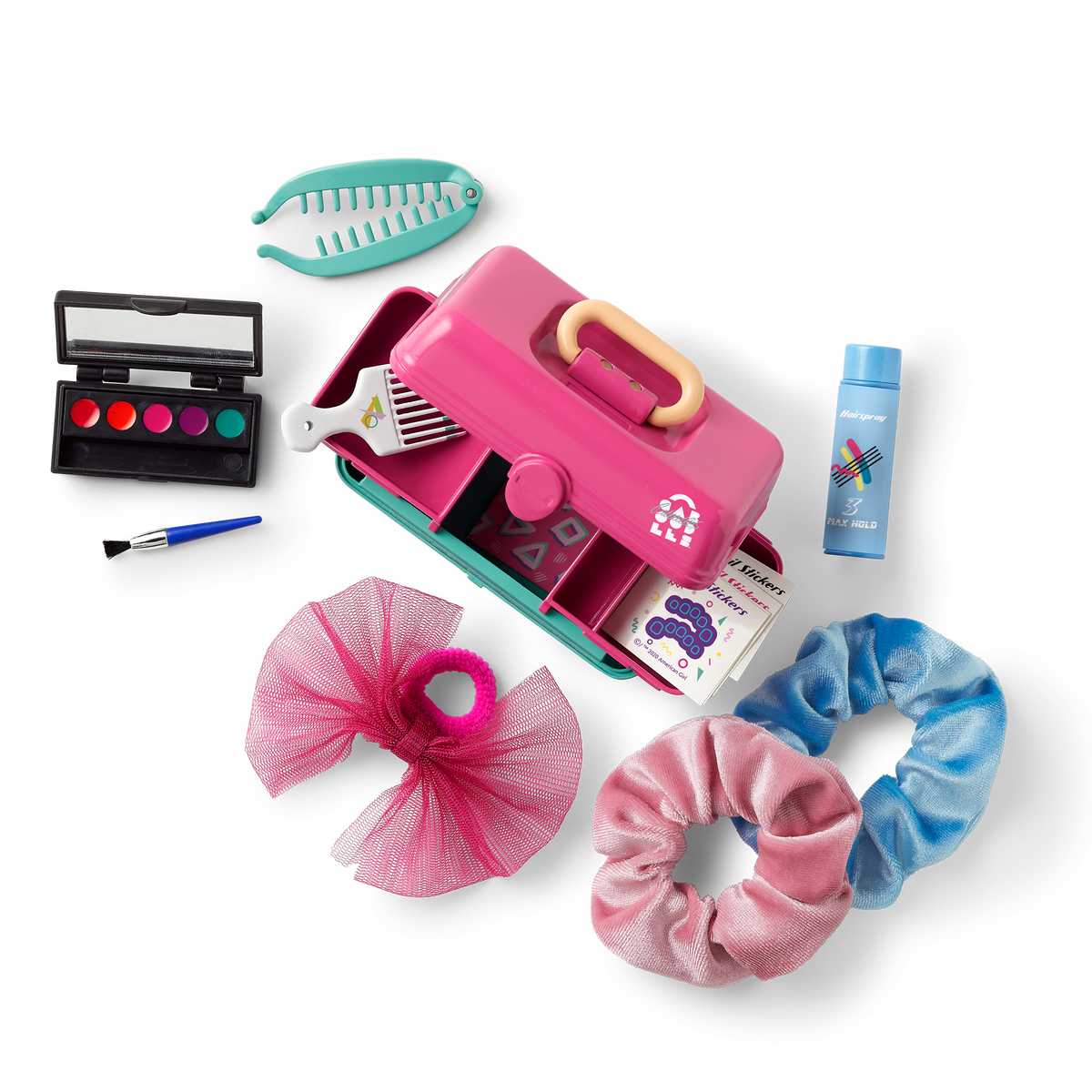 Courtney’s™ Party Dress, Caboodles® & Hair Accessories for 18-inch Dolls (Historical Characters)