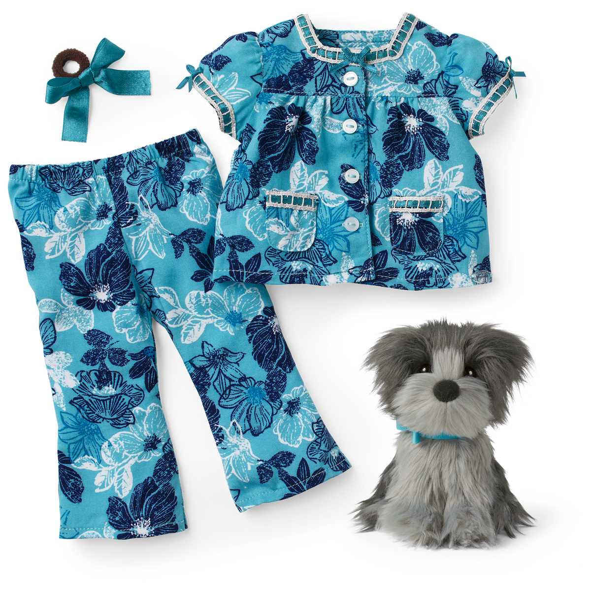 Nanea’s™ Floral Pajamas & Dog (Historical Characters)