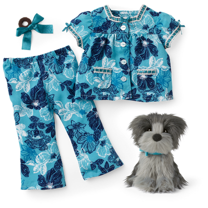Nanea’s™ Floral Pajamas & Dog (Historical Characters)