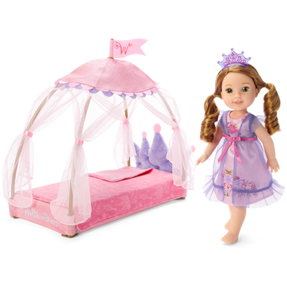 Royal Canopy Bed for WellieWishers™ Dolls