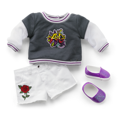 Truly Me™ Doll #91 in Girly Graffiti + Chic & Stylish Accessories