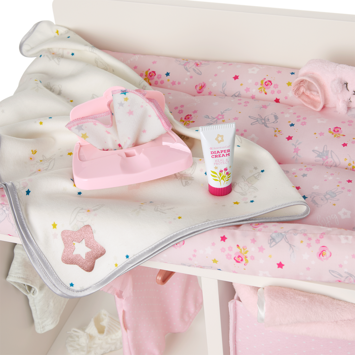 Dots & Blooms Changing Table with Storage