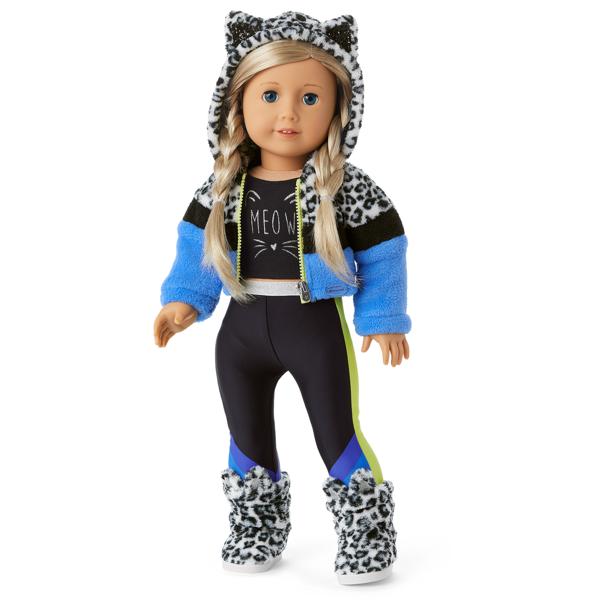 Snow Leopard Hoodie for 18-inch Dolls