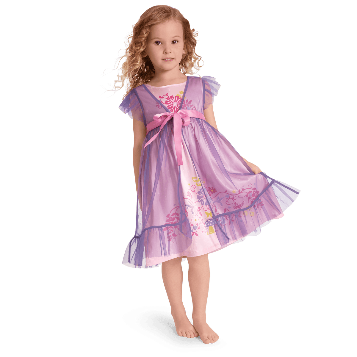 Royal Ruffles Nightie & Robe for Little Girls