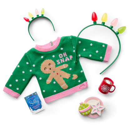 Christmas Party Sweater for 18-inch Dolls