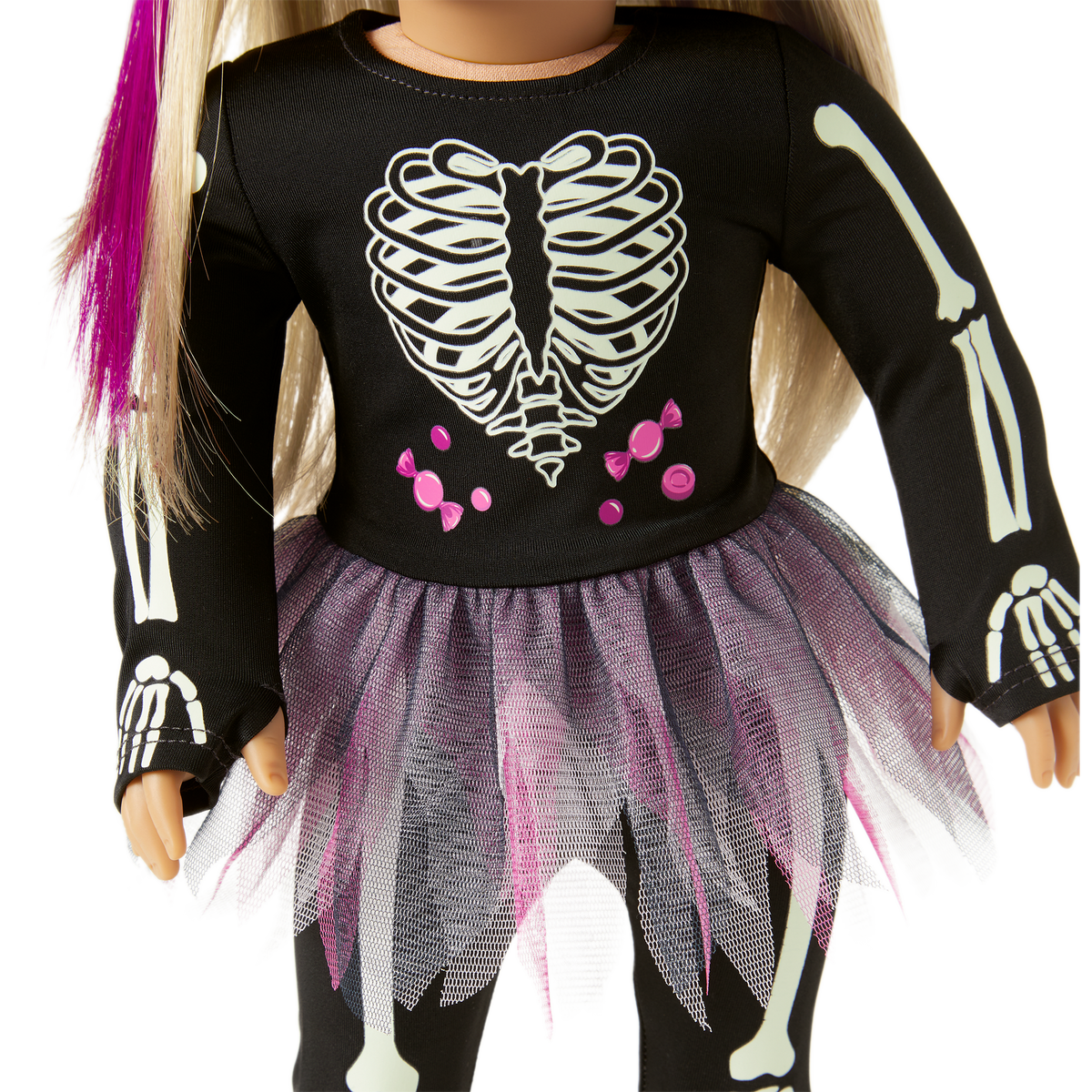 You Glow, Girl! Skeleton Costume for 18-inch Dolls