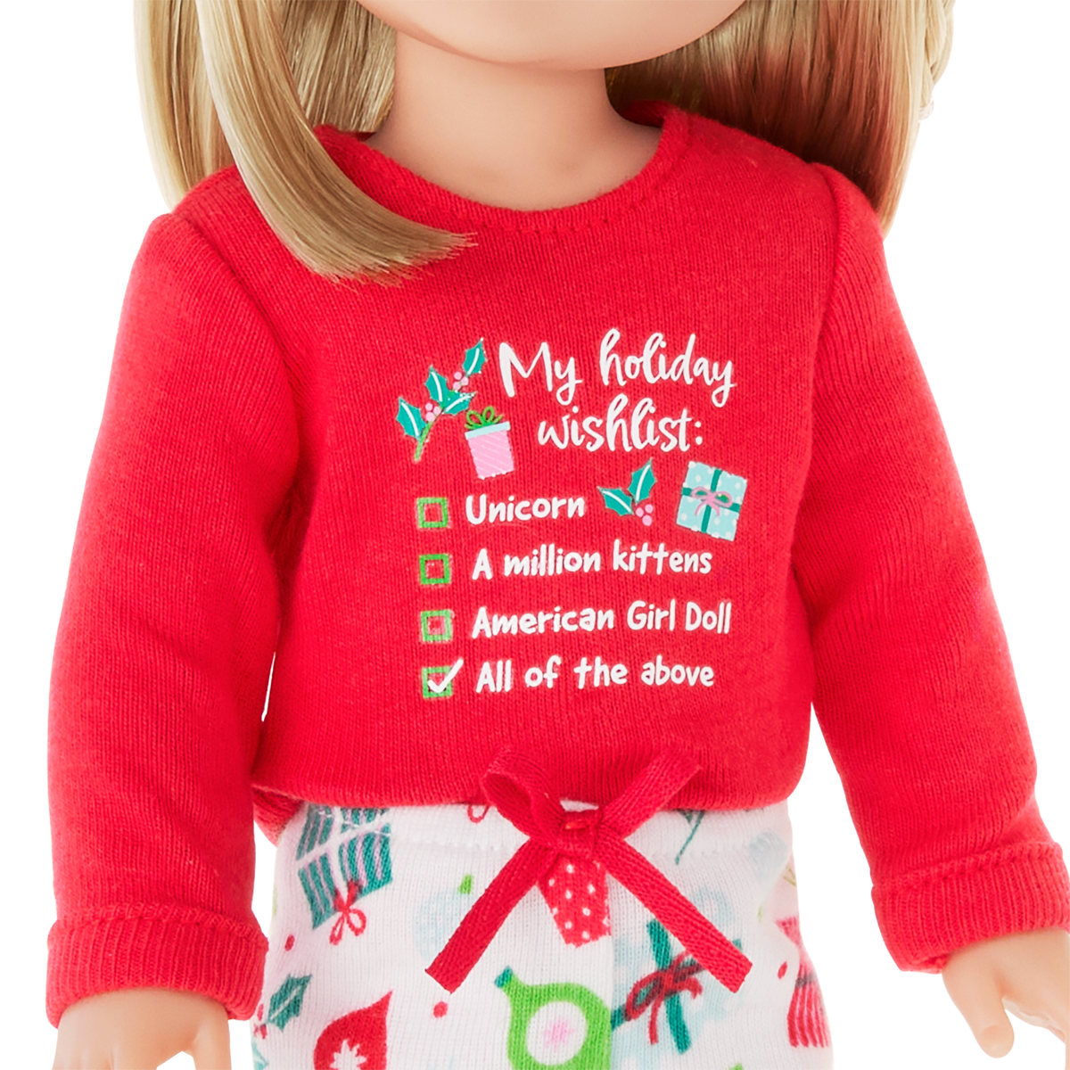 Holiday Wish List PJs for WellieWishers™ Dolls
