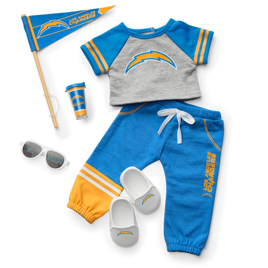 American Girl® x NFL Los Angeles Chargers Fan Outfit & Accessories for 18-inch Dolls