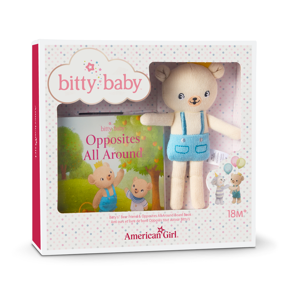 Bitty Baby® Doll #1 in Pastel Blue + Bear Friend & Board Book