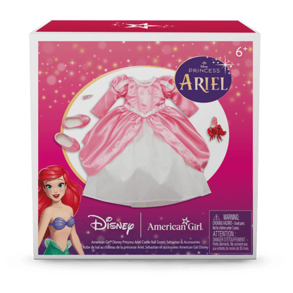 American Girl® Disney Princess Ariel Castle Ball Gown, Sebastian & Accessories for 18-inch Dolls