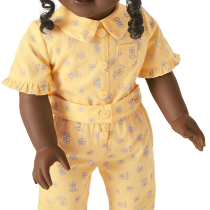 Claudie's™ Yellow Bloom Pajamas for 18-inch Dolls (Historical Characters)