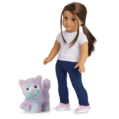 Purrpley Pink Kitty Cat for 18-inch Dolls