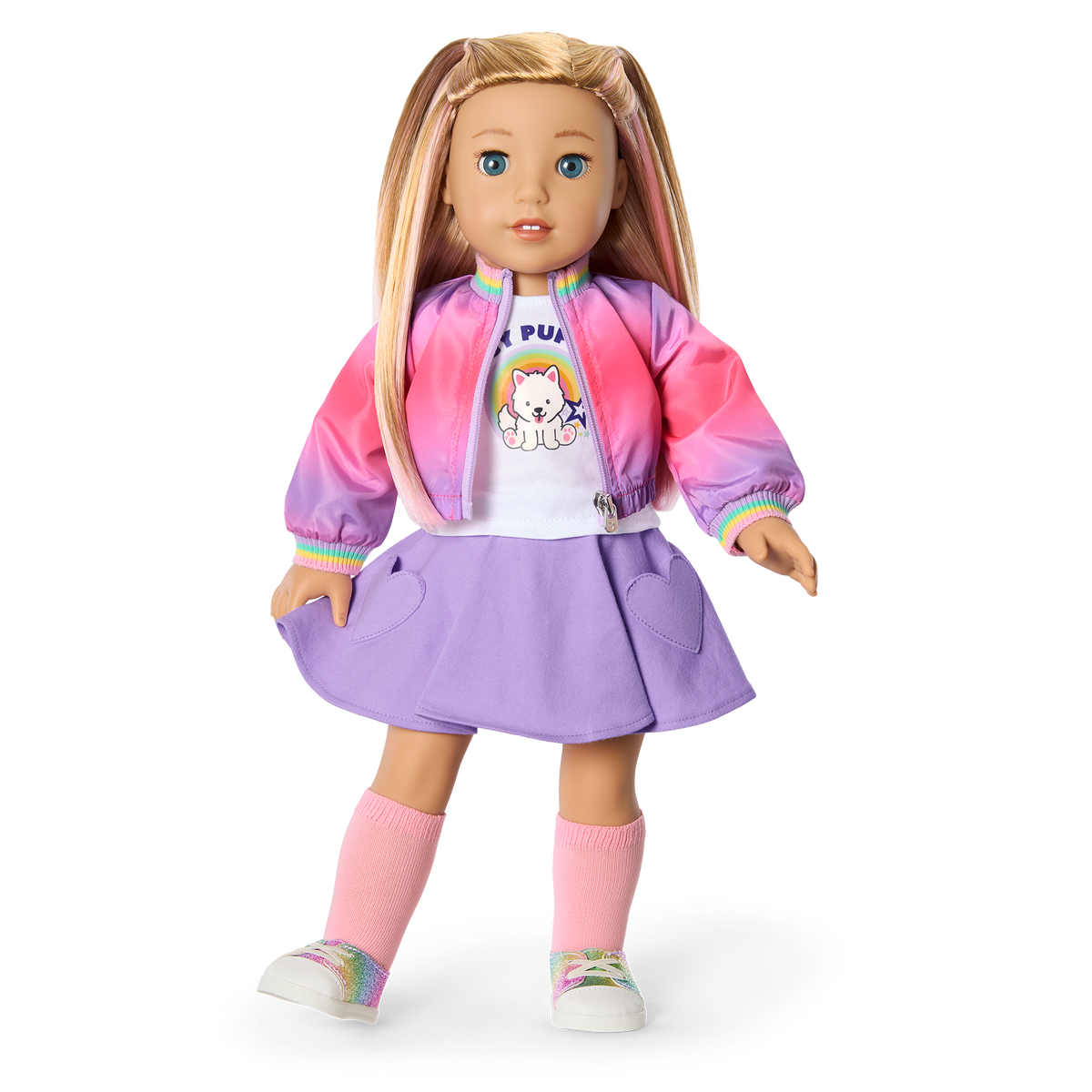 Summer’s™ Waggy Pup Tails™ Outfit for 18-inch Dolls (Girl of the Year™ 2025)