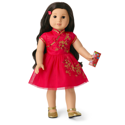 Lunar New Year's Celebration Outfit for 18-inch Dolls