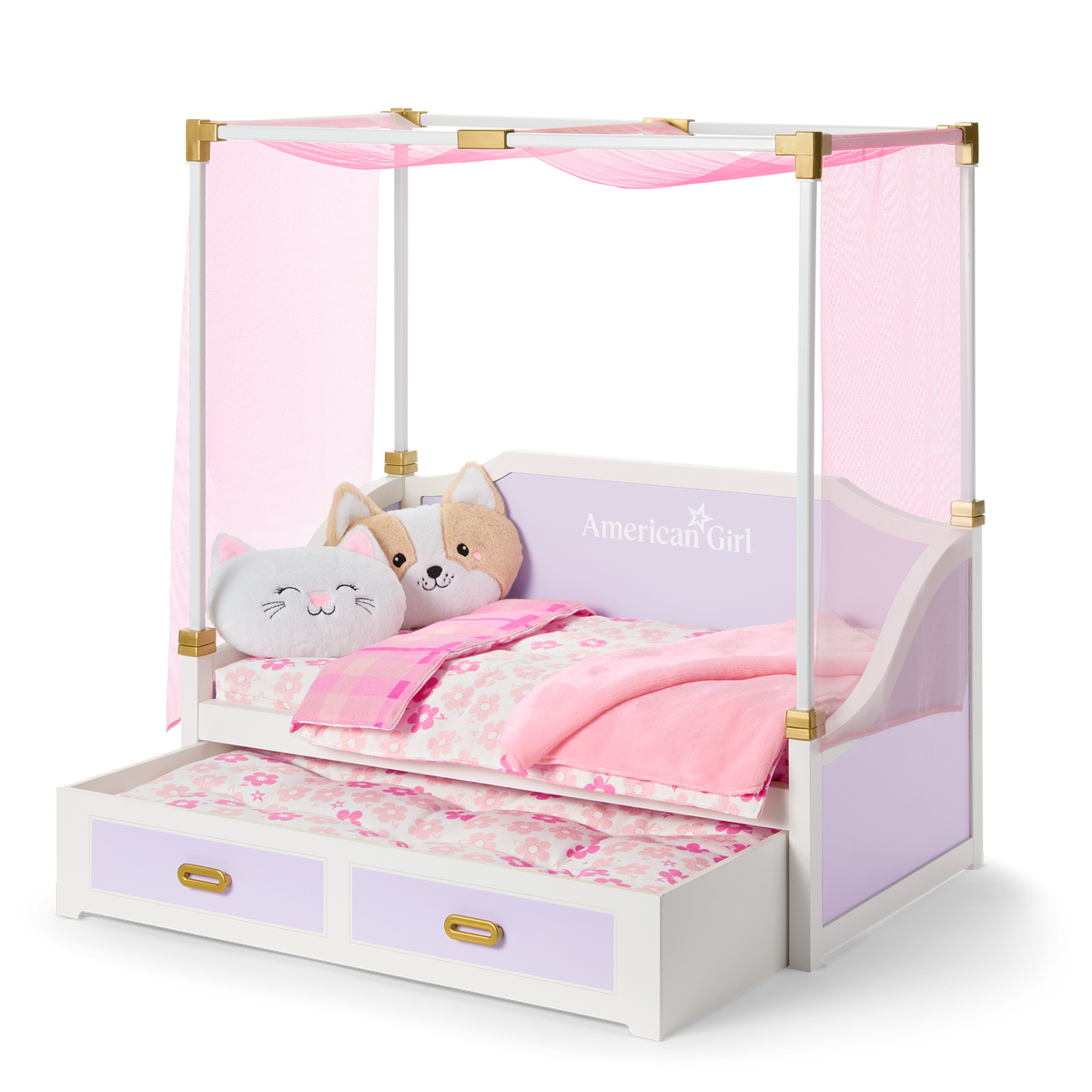 All Set for Sleepovers Canopy Bed for 18-inch Dolls