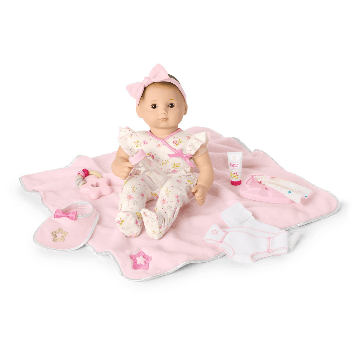 Bitty Baby® Doll #2 with brown hair Care & Play Set