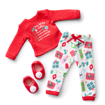 Holiday Wish List PJs for WellieWishers™ Dolls