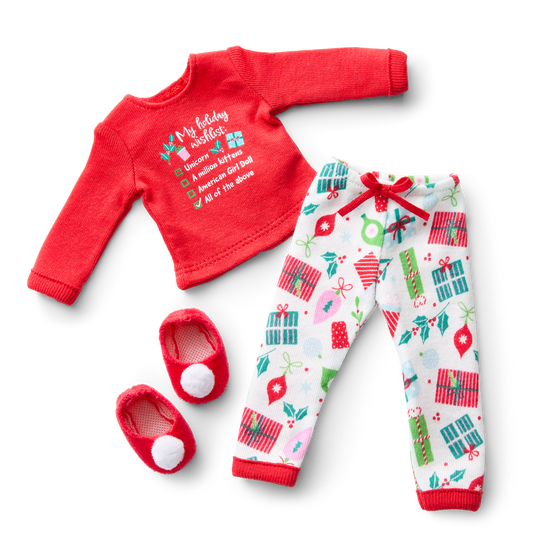 Holiday Wish List PJs for WellieWishers™ Dolls