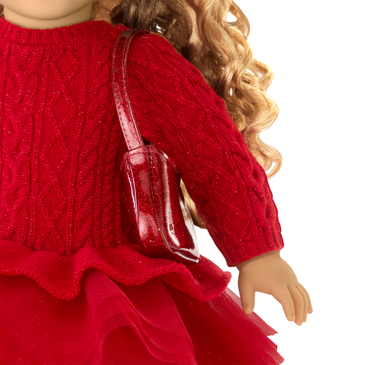 American Girl® x Something Navy Crimson Sparkle Sweater Dress for 18-inch Dolls