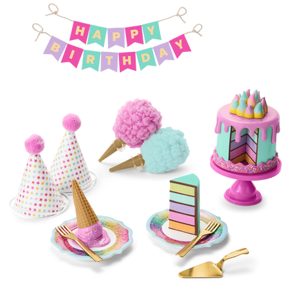 Extra Sweet Birthday Party Set for 18-inch Dolls