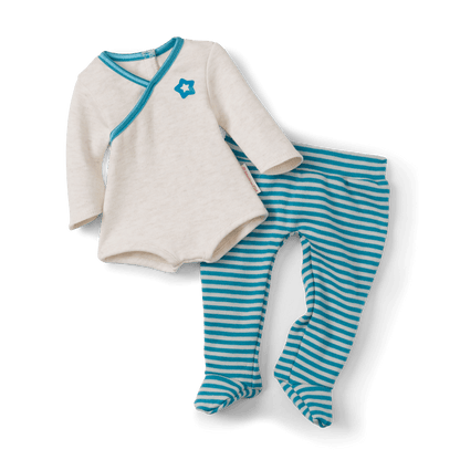 Bitty Baby® Doll #1 in Soft Blue + Bear Friend & Board Book