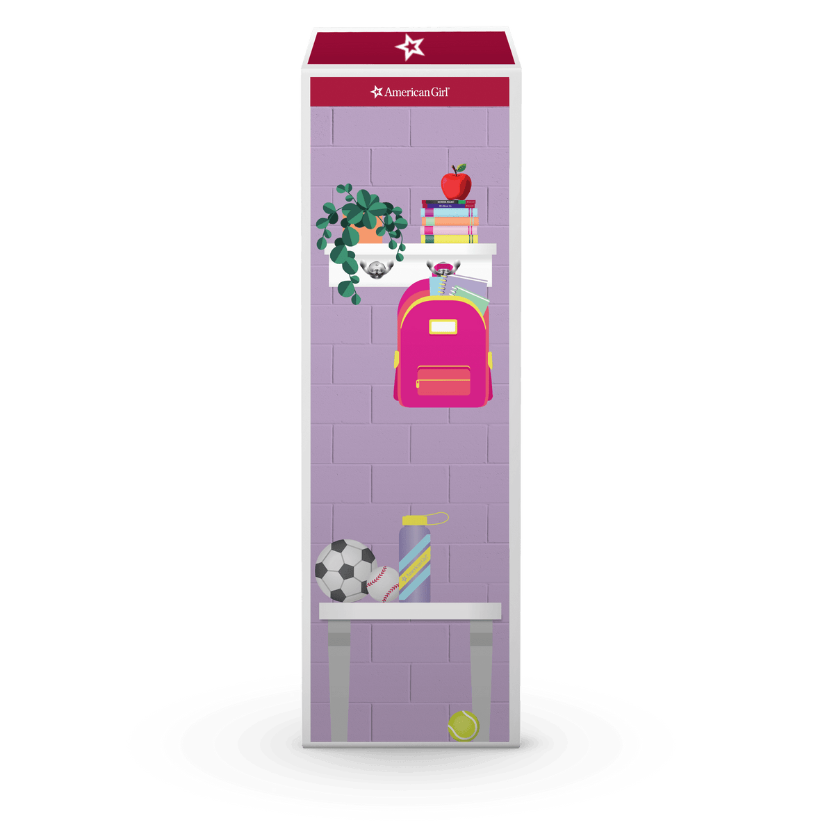 Colorful Cubbies Locker Set for 18-inch Dolls