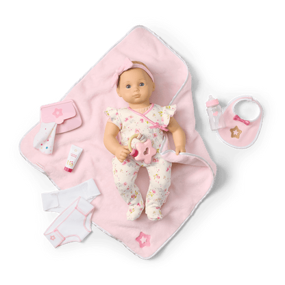 Bitty Baby® Doll #3 with blonde hair Care & Play Set