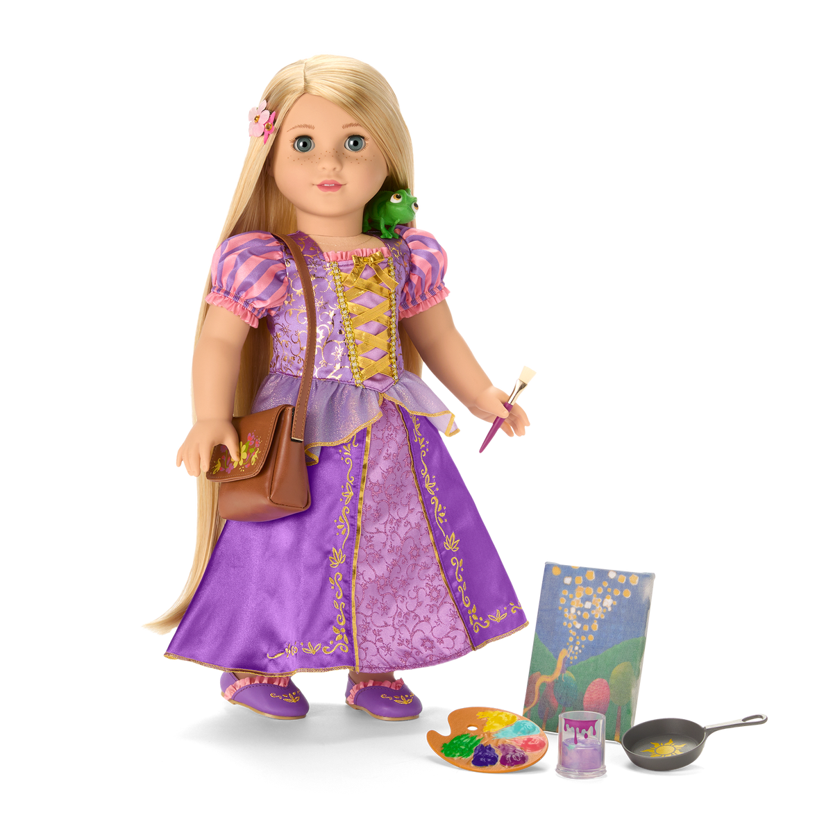 American Girl® Disney Princess Rapunzel Painting Accessories & Pascal for 18-inch Dolls