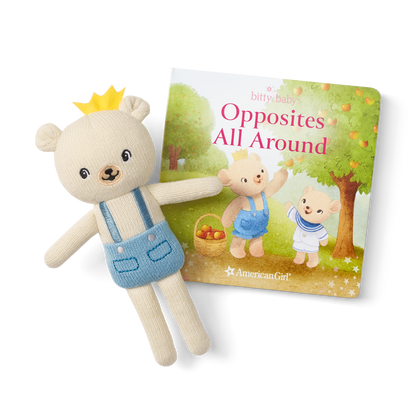 Bitty Baby® Doll #3 in Soft Blue + Bear Friend & Board Book