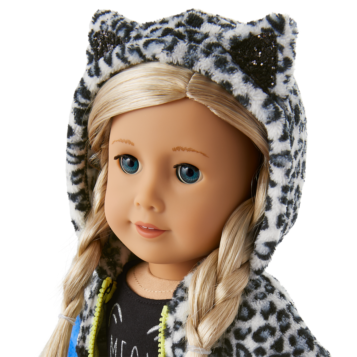 Snow Leopard Hoodie for 18-inch Dolls