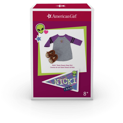 Nicki’s™ Skater Dreams Sleep Shirt for 18-inch Dolls (Historical Characters)